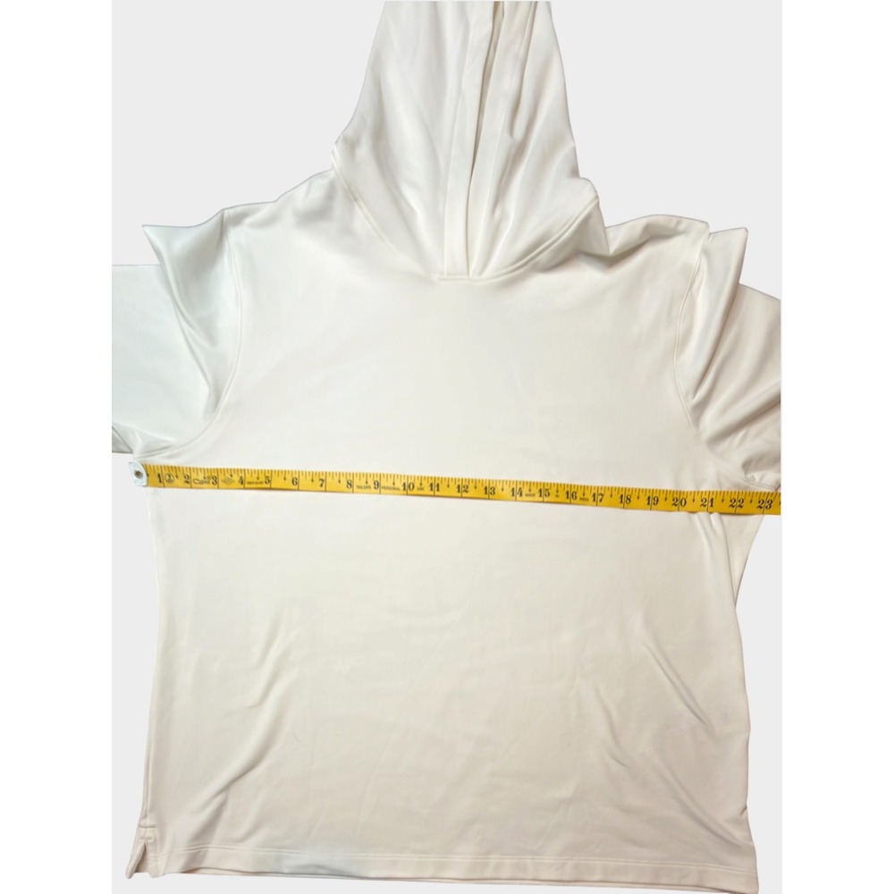 Peter Millar Women's White Sun Protection UPF 50+ Active Hoodie Pullover NWT XL - Picture 4 of 6